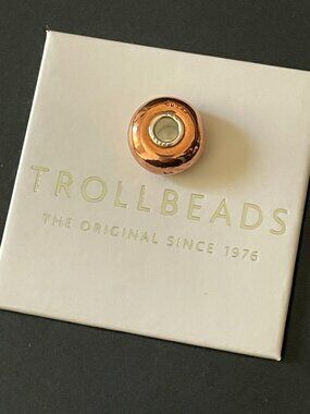 TROLLBEADS Copper Bead with Sterling Silver Core Insert NEW